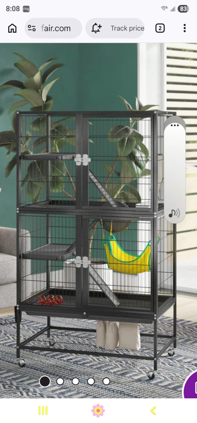 Black Multi-Level Pet Cage
