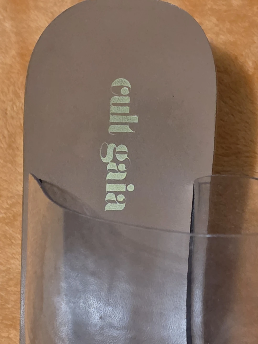 Cult Gaia Clear Slide Sandals with Shell Heels Size 37 - photo 2