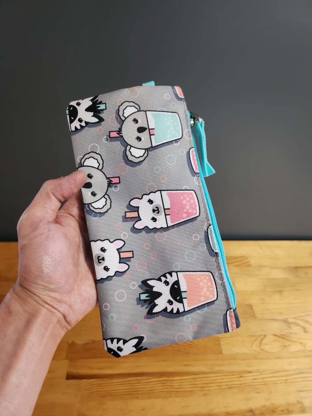 Animal Boba Tea Zippered Pouch