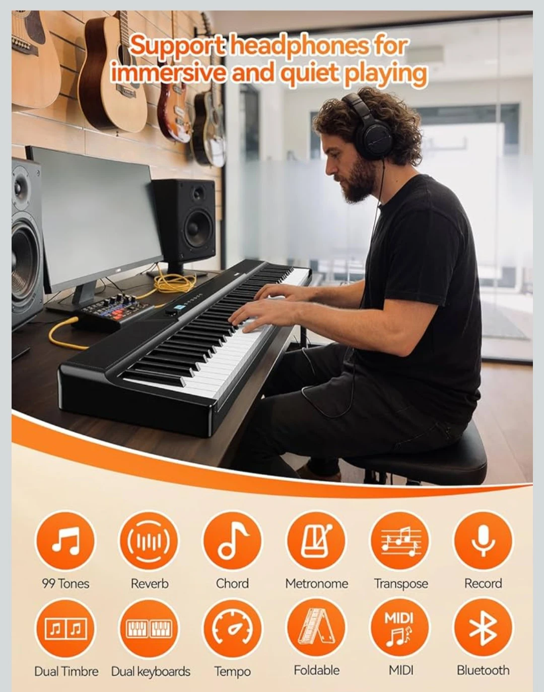 TERENCE 61-key Portable Digital Piano Keyboard - photo 2