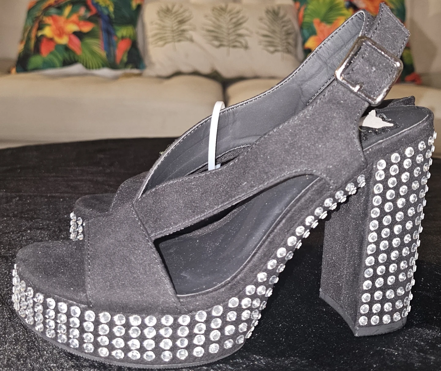 Black Embellished Platform Heels⚽️ - photo 5