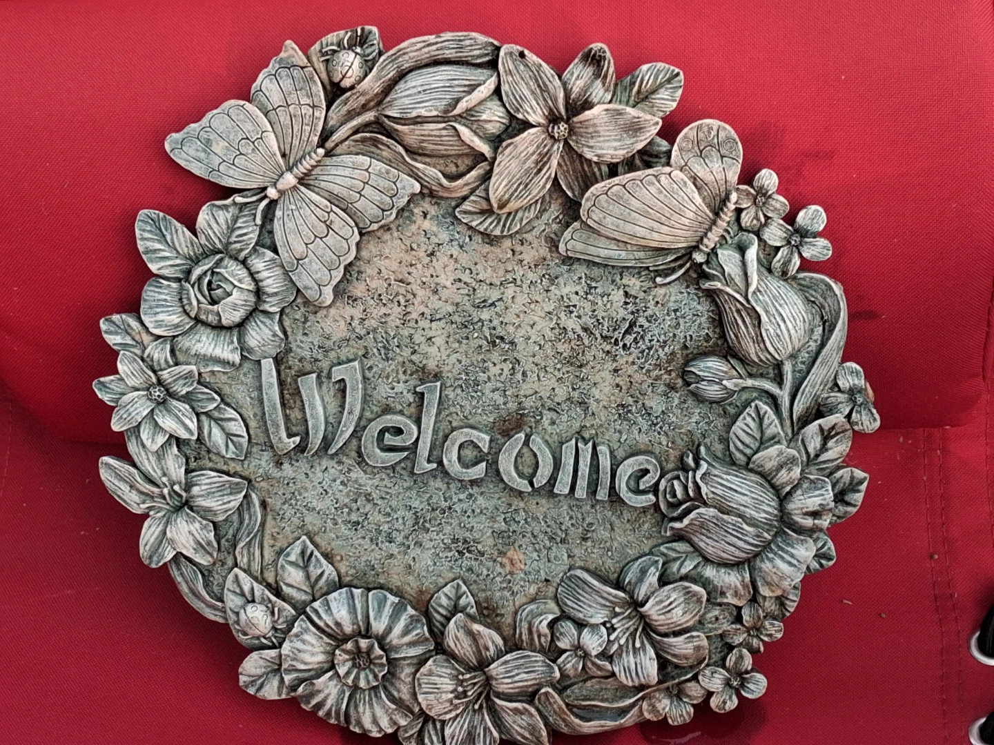 Welcome Garden Sign with Butterflies and Flowers - photo 3