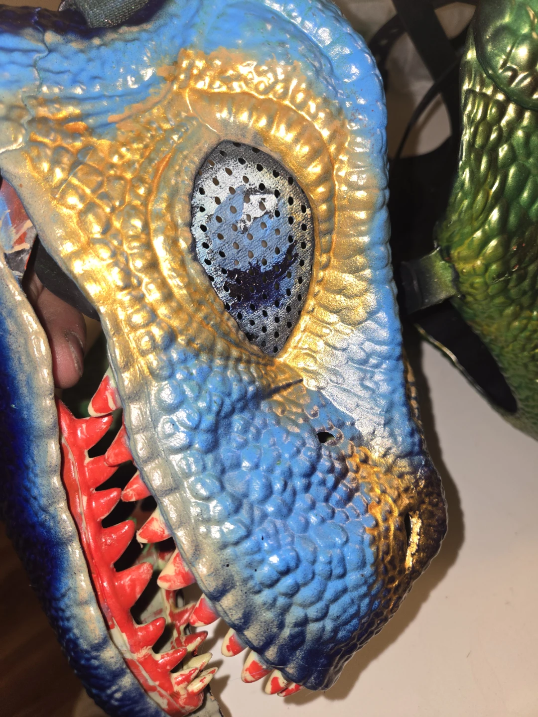 Custom painted 2pc Dinosaur Masks - photo 2