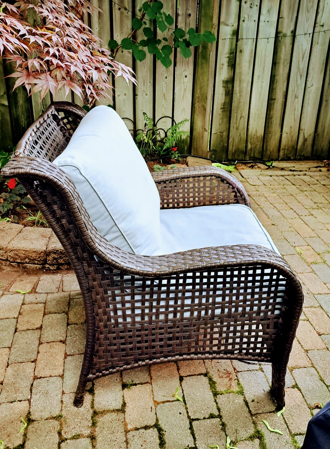Wicker Patio Chair with Cushions - photo 2