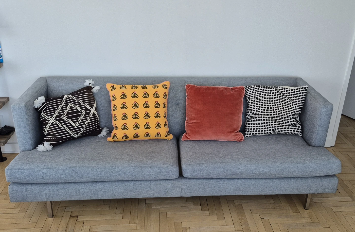 Grey Upholstered Sofa - photo 2