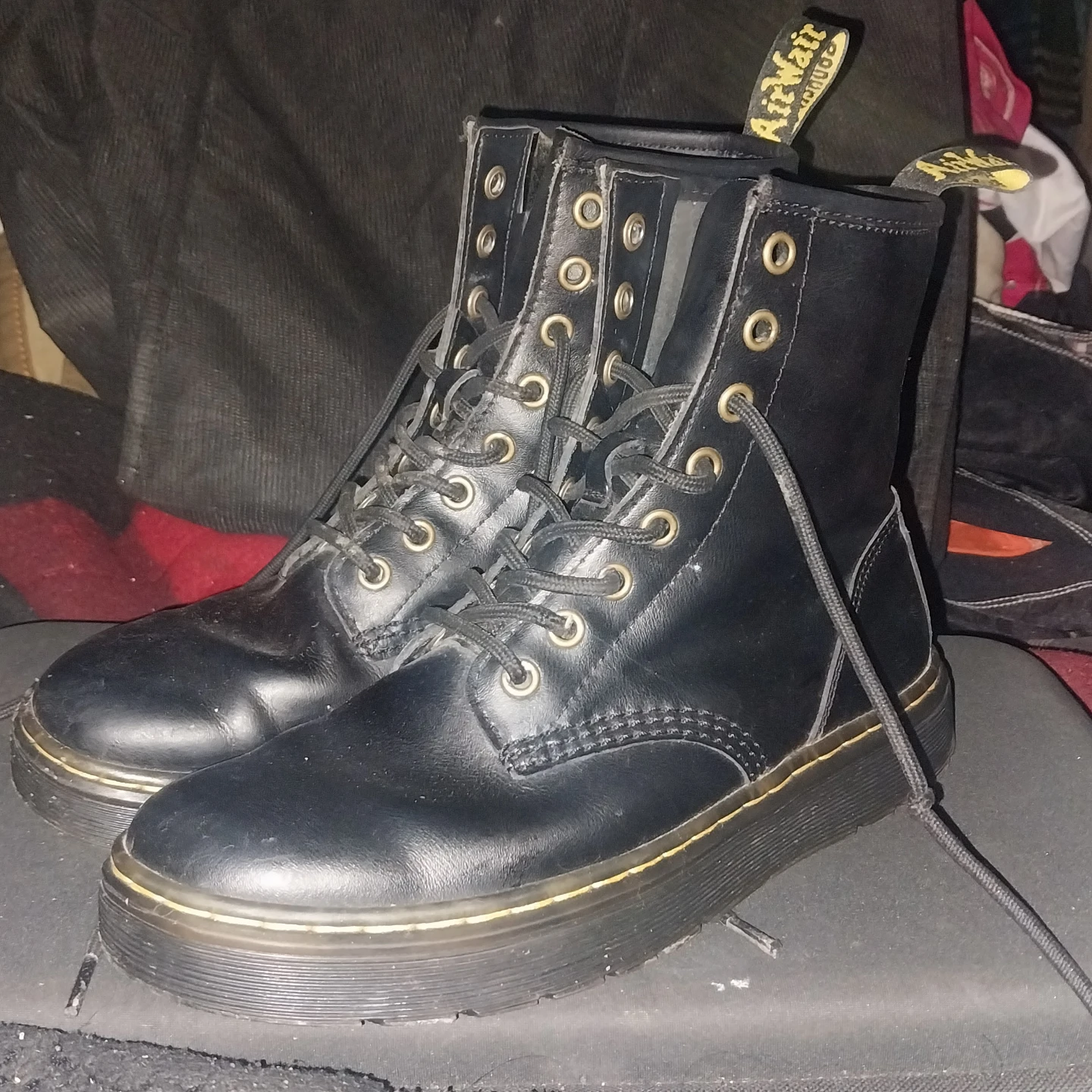 Dr. Martens Black Leather Airwalk Boots