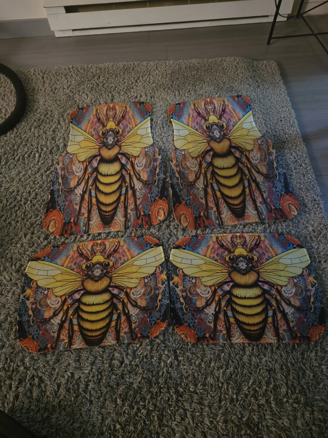 Set of 4 HoneyBee Car Mats - photo 3