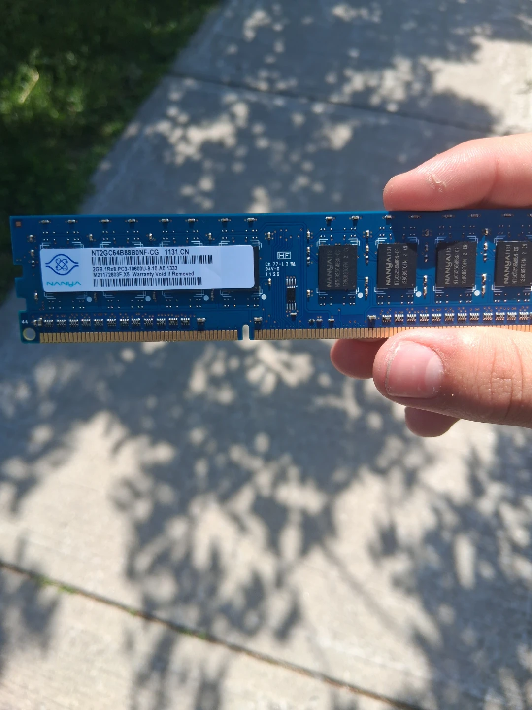 Nanya 2GB PC3-10600U DDR3 RAM Stick