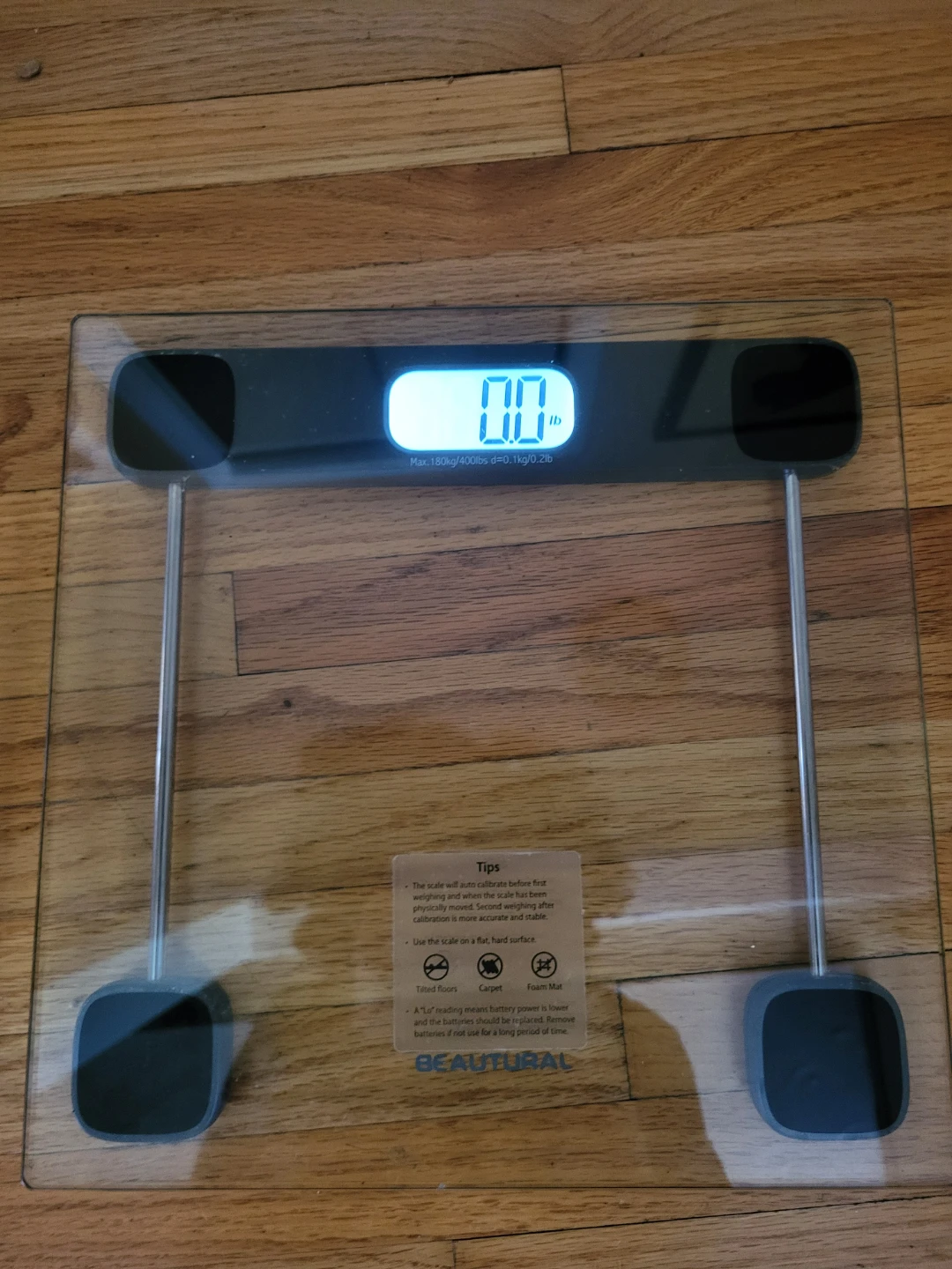 BEAUTURAL Glass Digital Body Weight Scale