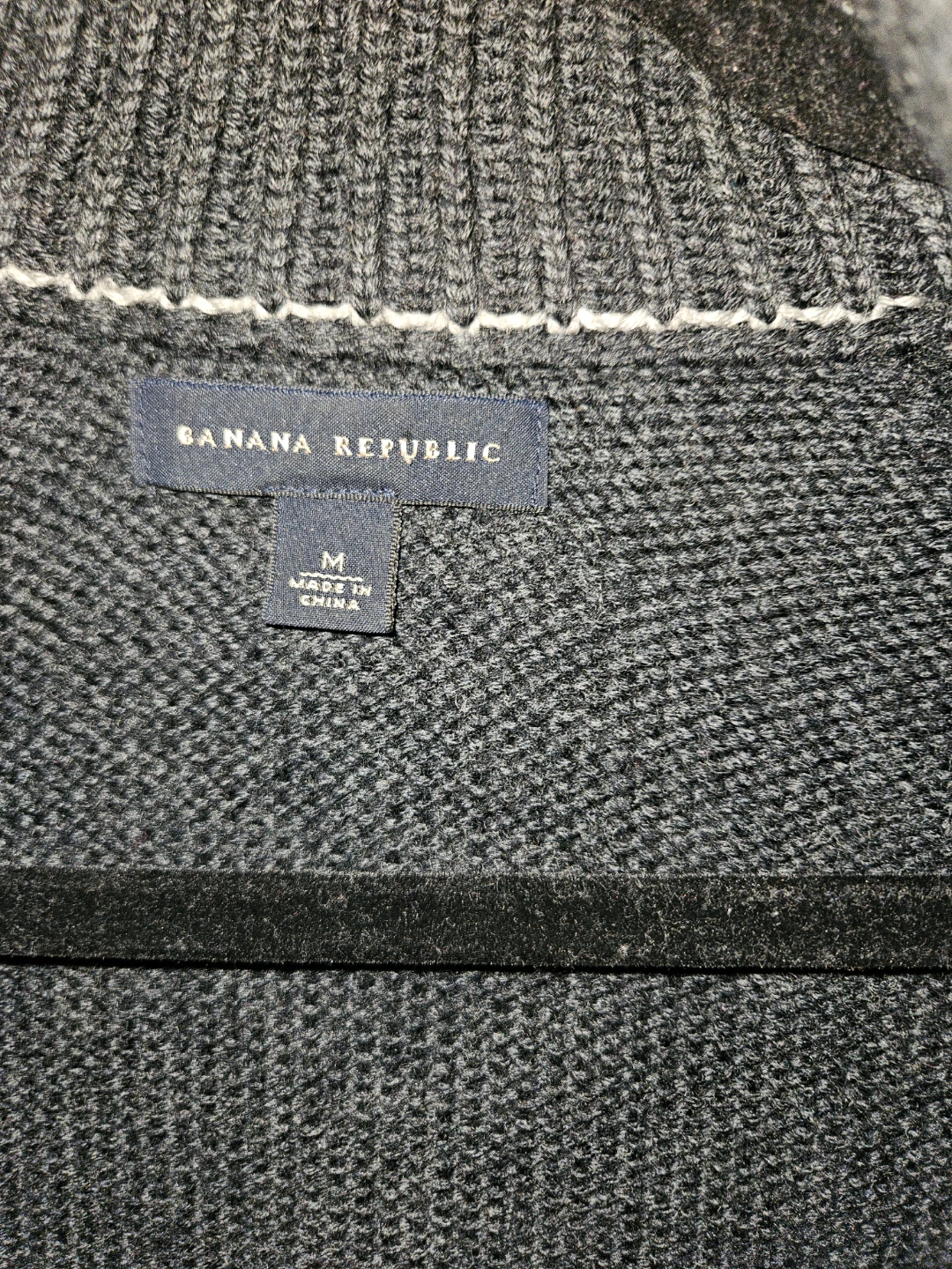 Banana Republic Men's Grey Full Zip Knit Sweater Jacket Size M - photo 3