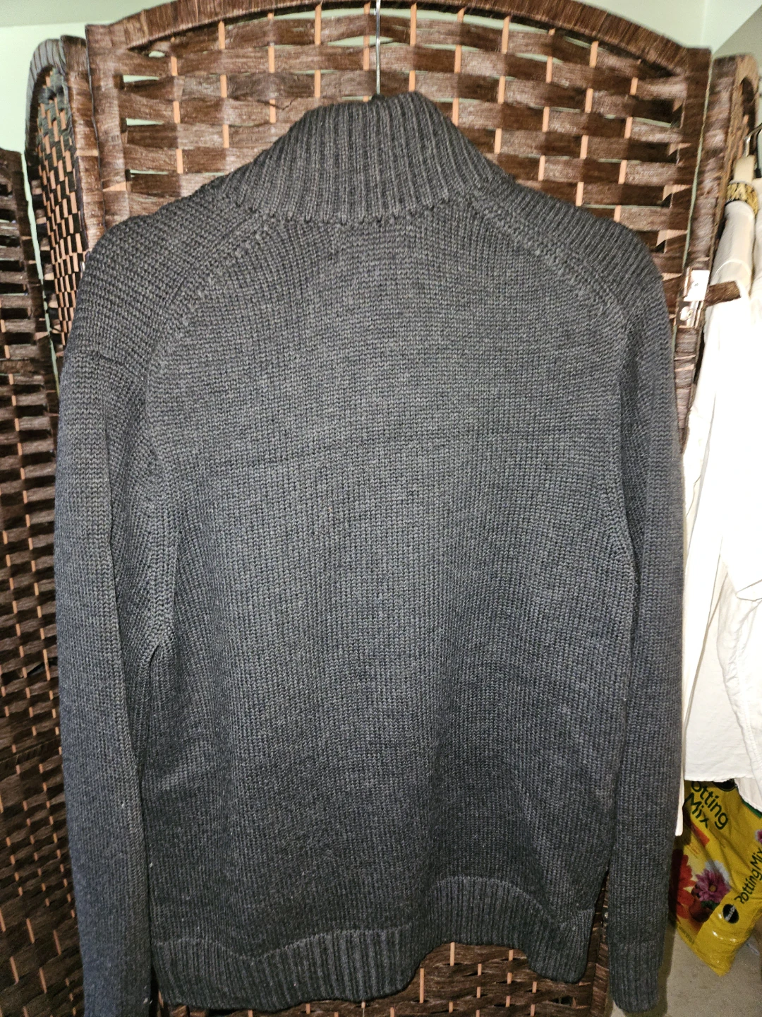 Banana Republic Men's Grey Full Zip Knit Sweater Jacket Size M - photo 4