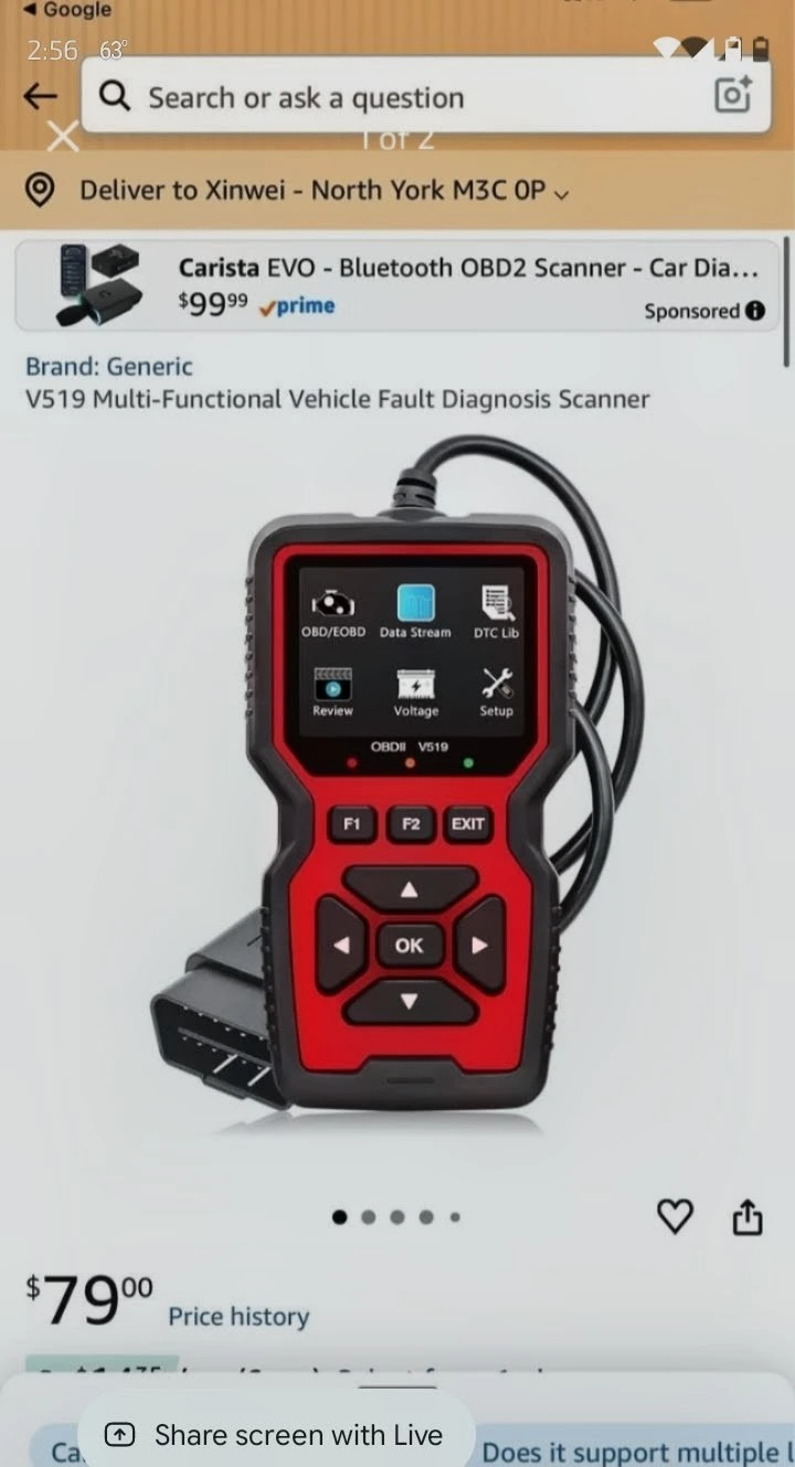 New V519 Multi-Functional OBD2  Diagnosis Scanner - photo 2