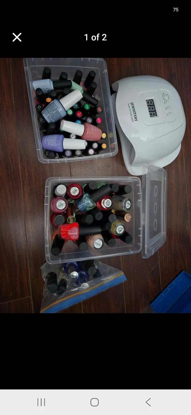JEWHITENY LED Nail Lamp and Assorted Nail Polishes