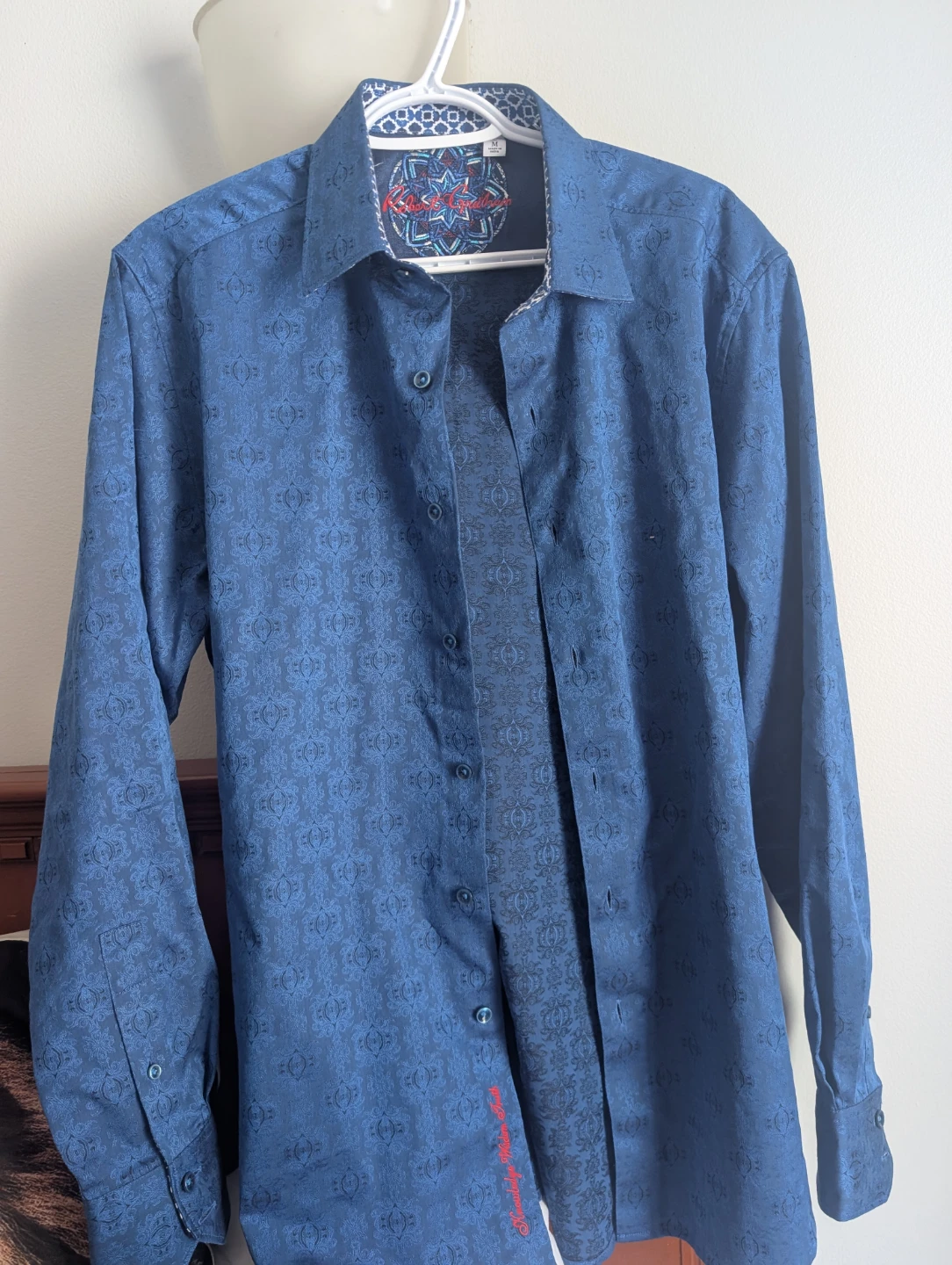 Robert Graham Blue Patterned Button-Up Shirt