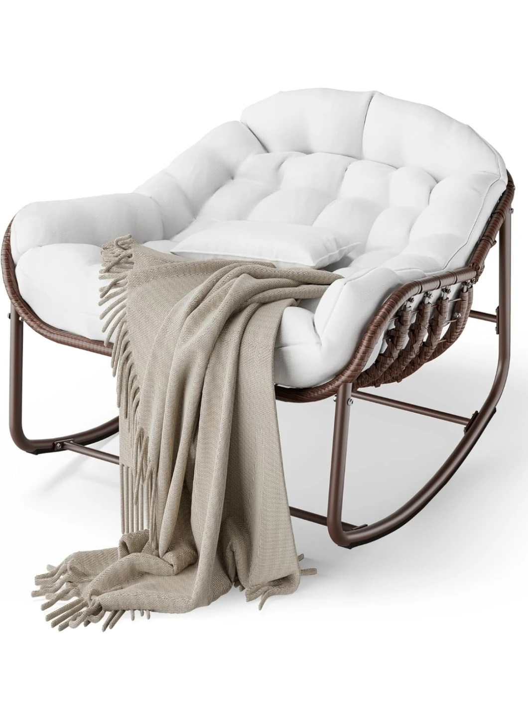 Oversized Rocking Chair with Included Pillow