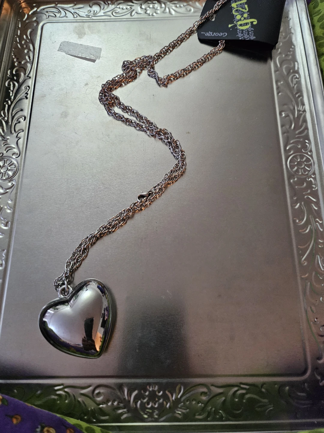 Cute blue necklace  and George Heart Pendant Necklace - photo 2