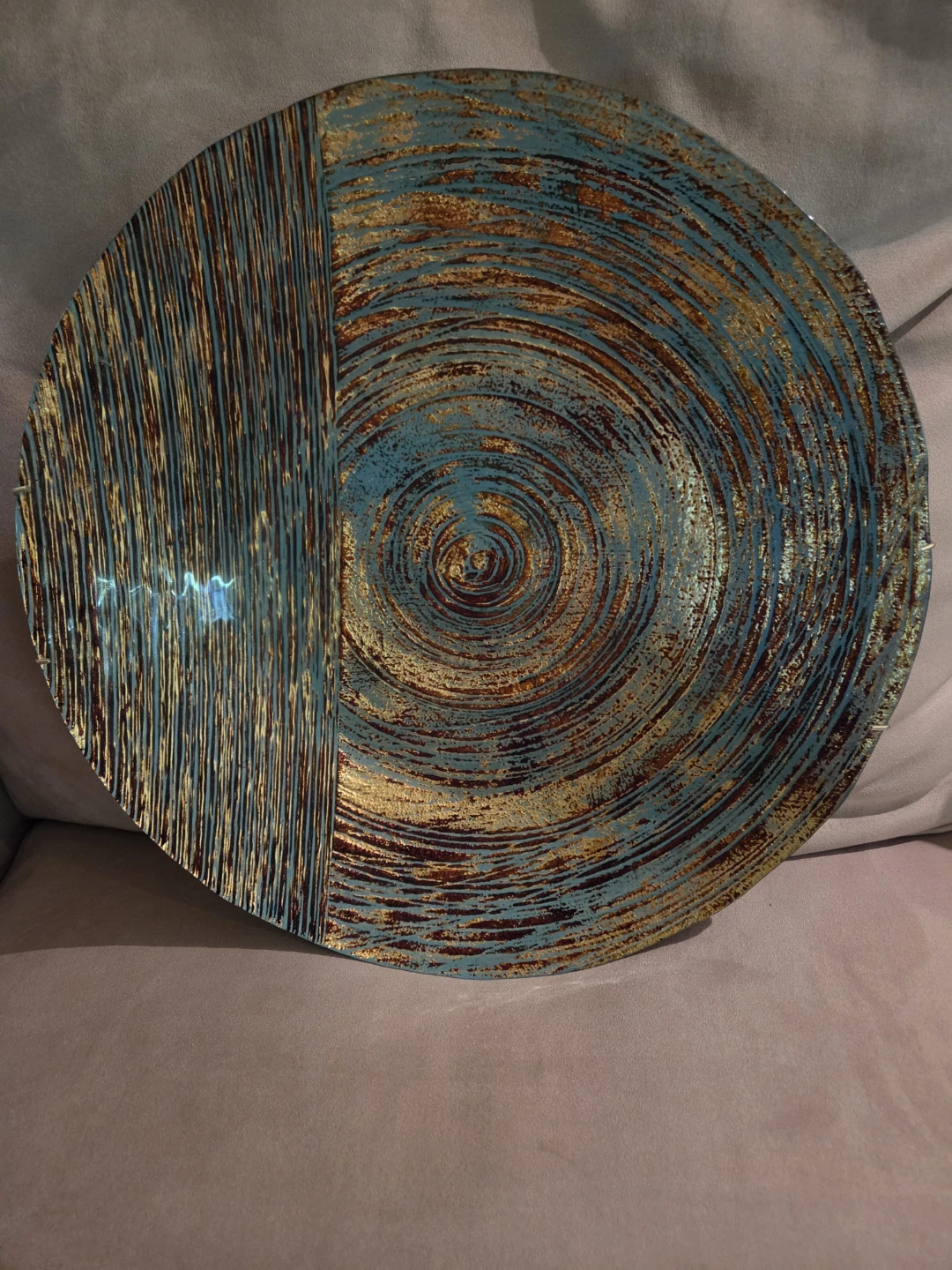 Decorative Round Glass Plate