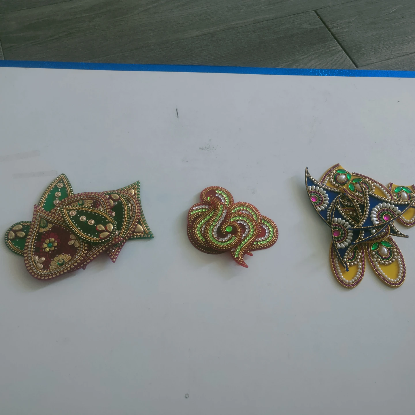 Decorative Rangoli Kolam Art Pieces (Set of 3) & 4 candles - photo 5