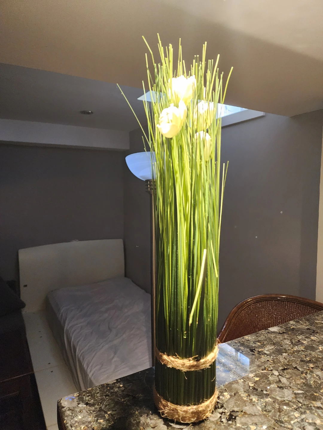 Artificial Grass Arrangement with Flowers - photo 2
