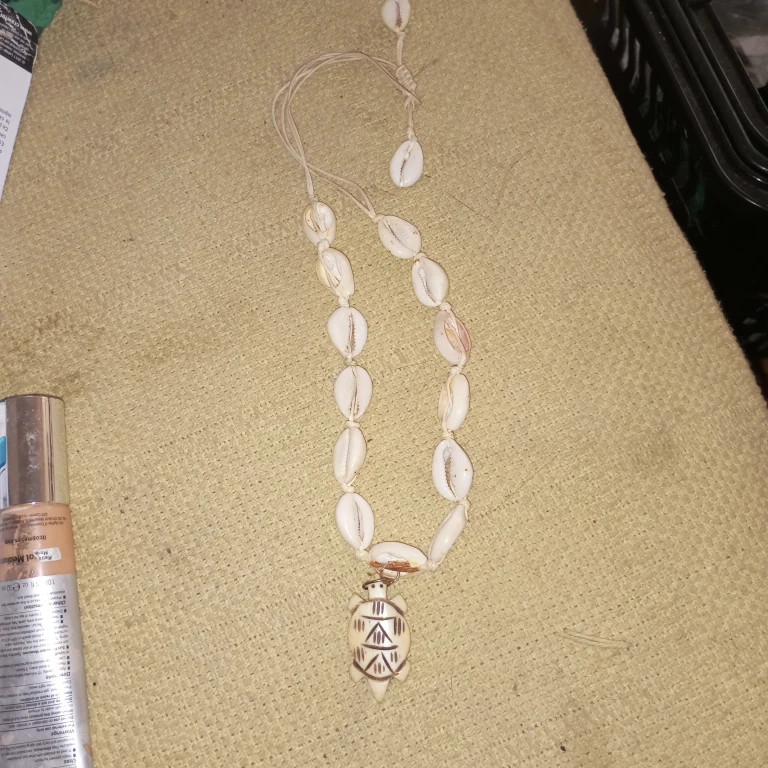 Turtle Pendant Necklace with Shells