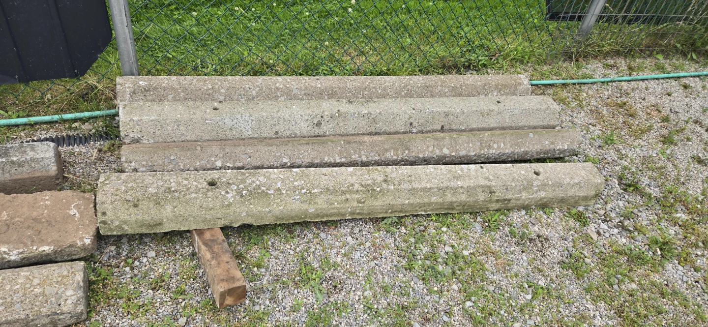 Concrete parking curbs