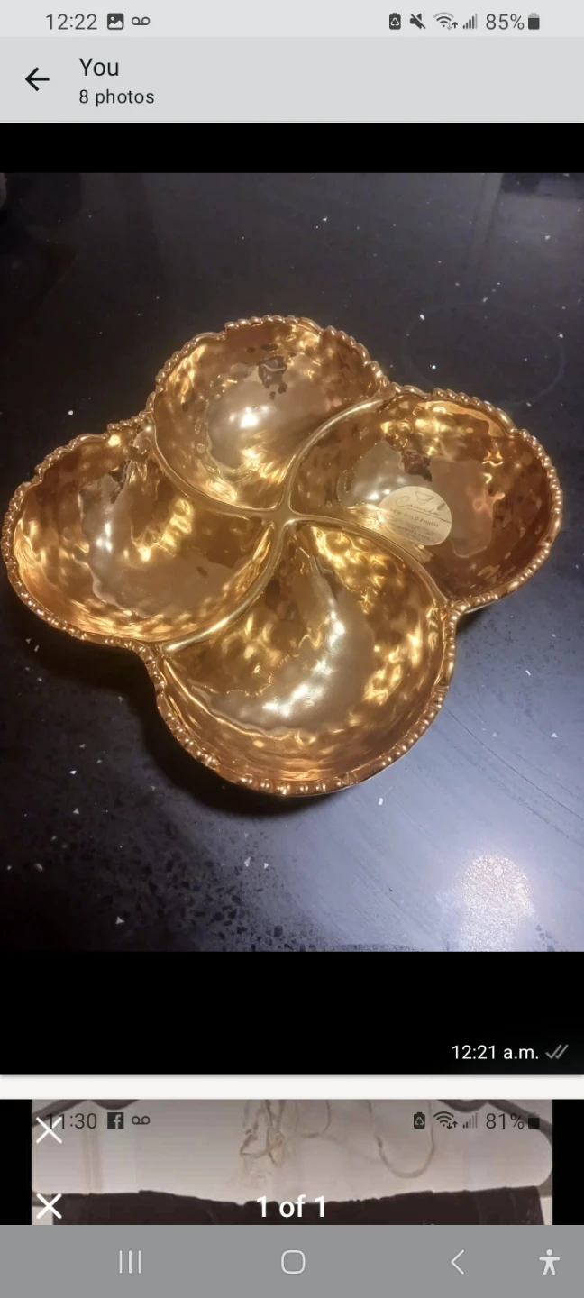 Camila Gold Serving Dish