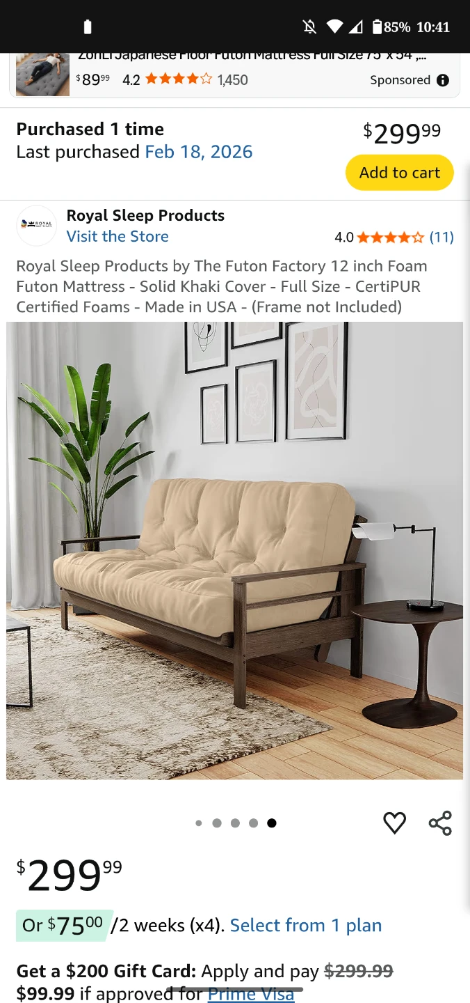 Futon mattress  only 12 inch - photo 5