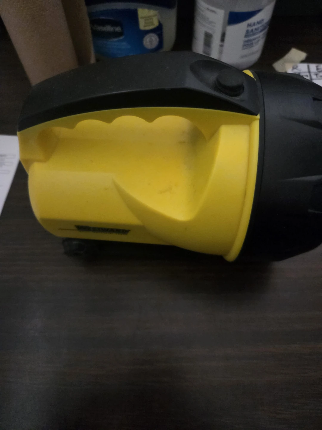 Yellow and Black Rechargeable Flashlight