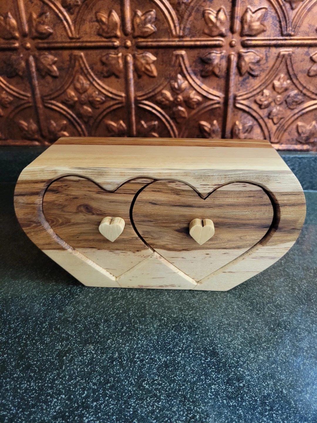 Wooden Heart Jewelry Box