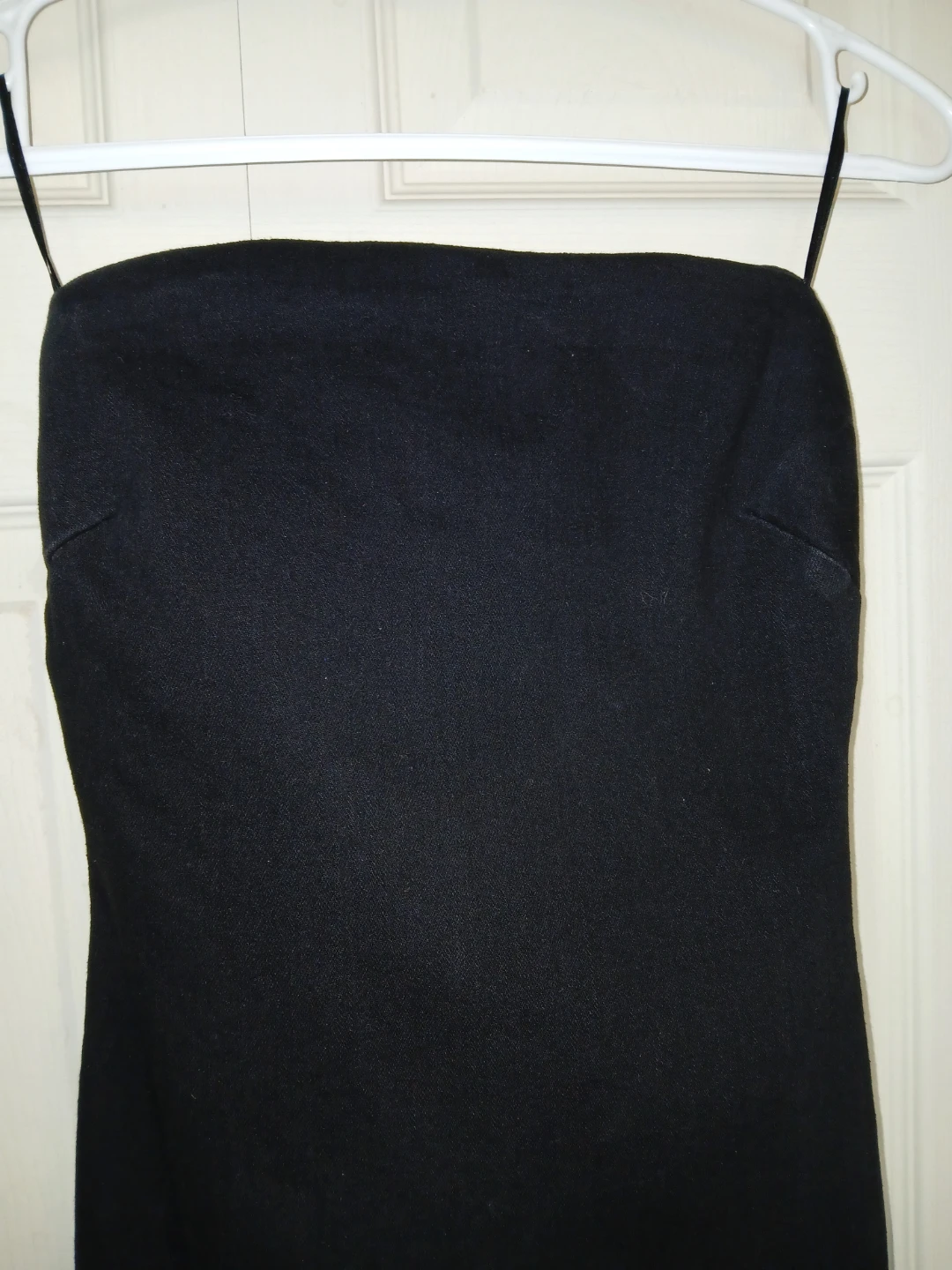 Zara denim black maxi strapless dress, size S - photo 3