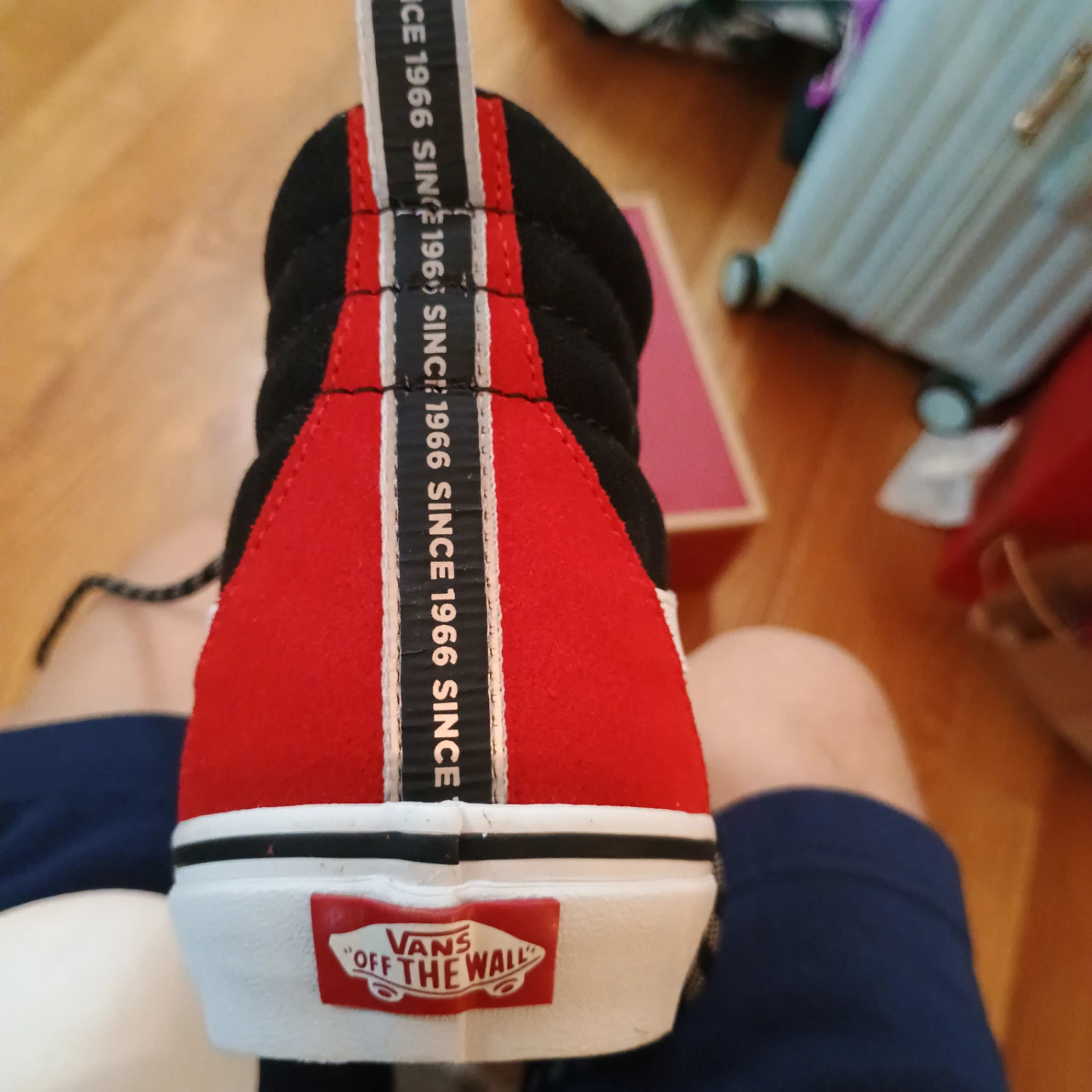 Vans SK8-Hi Black Red Shoes US Men's 8 - photo 4