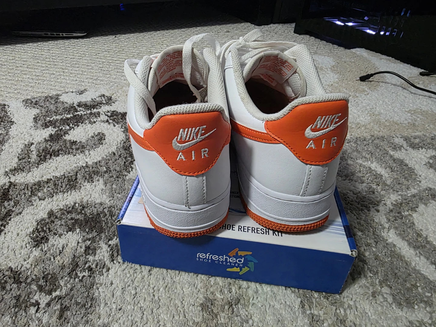Nike Air Force 1 White/Orange Sneakers - photo 2