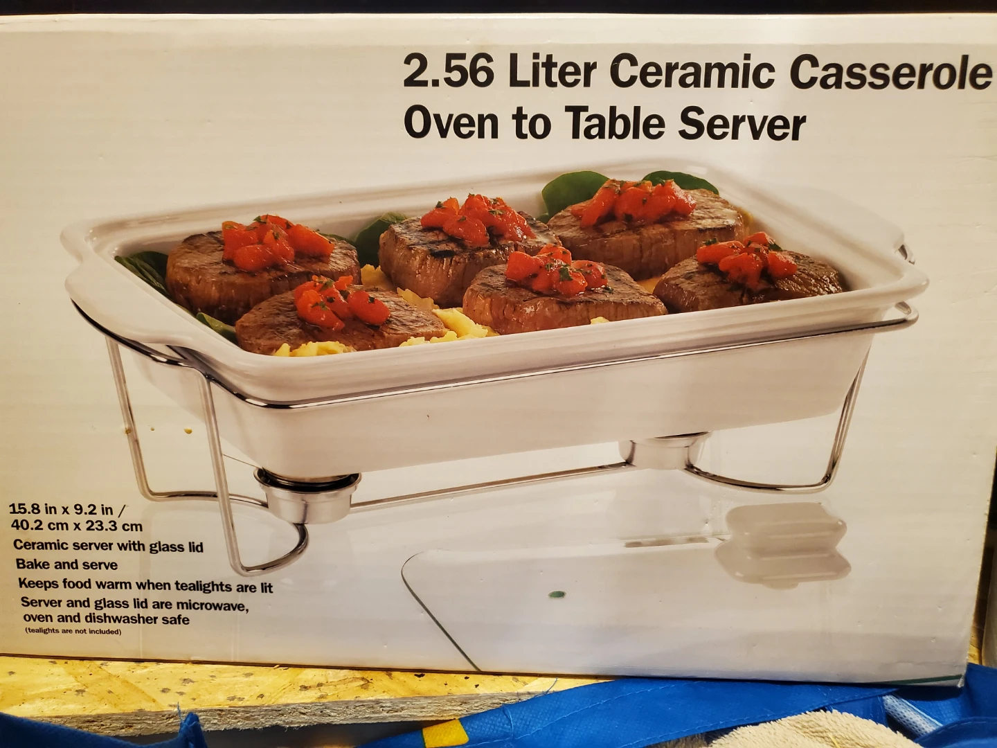 2.56 Liter Ceramic Casserole Oven to Table Server