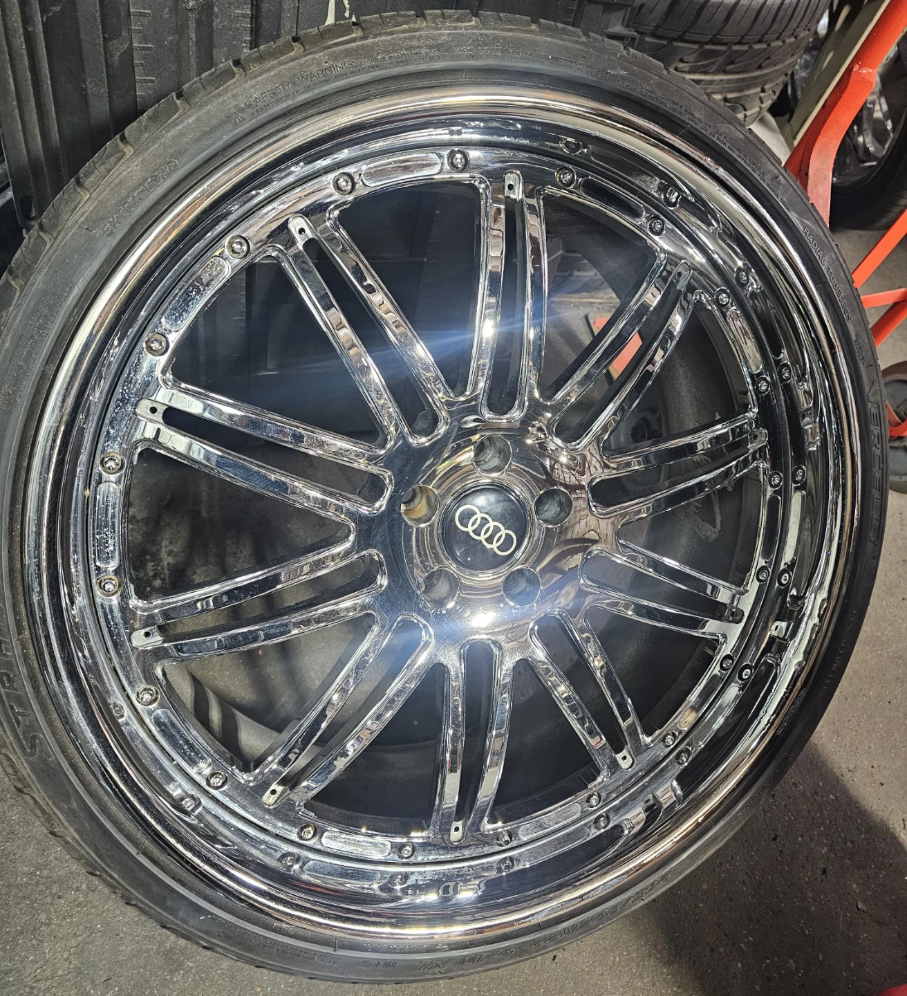 22 inch MHT staggered rims wheels 5x112 3 piece wheels