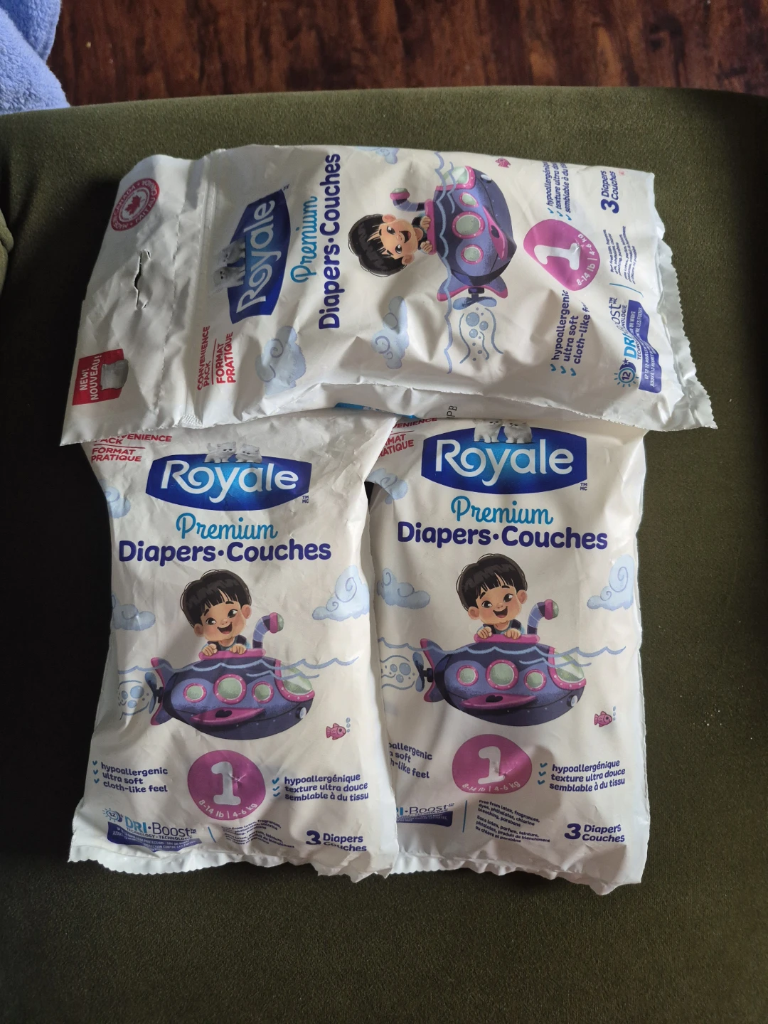 Royale Premium Diapers Size 1-3 pack