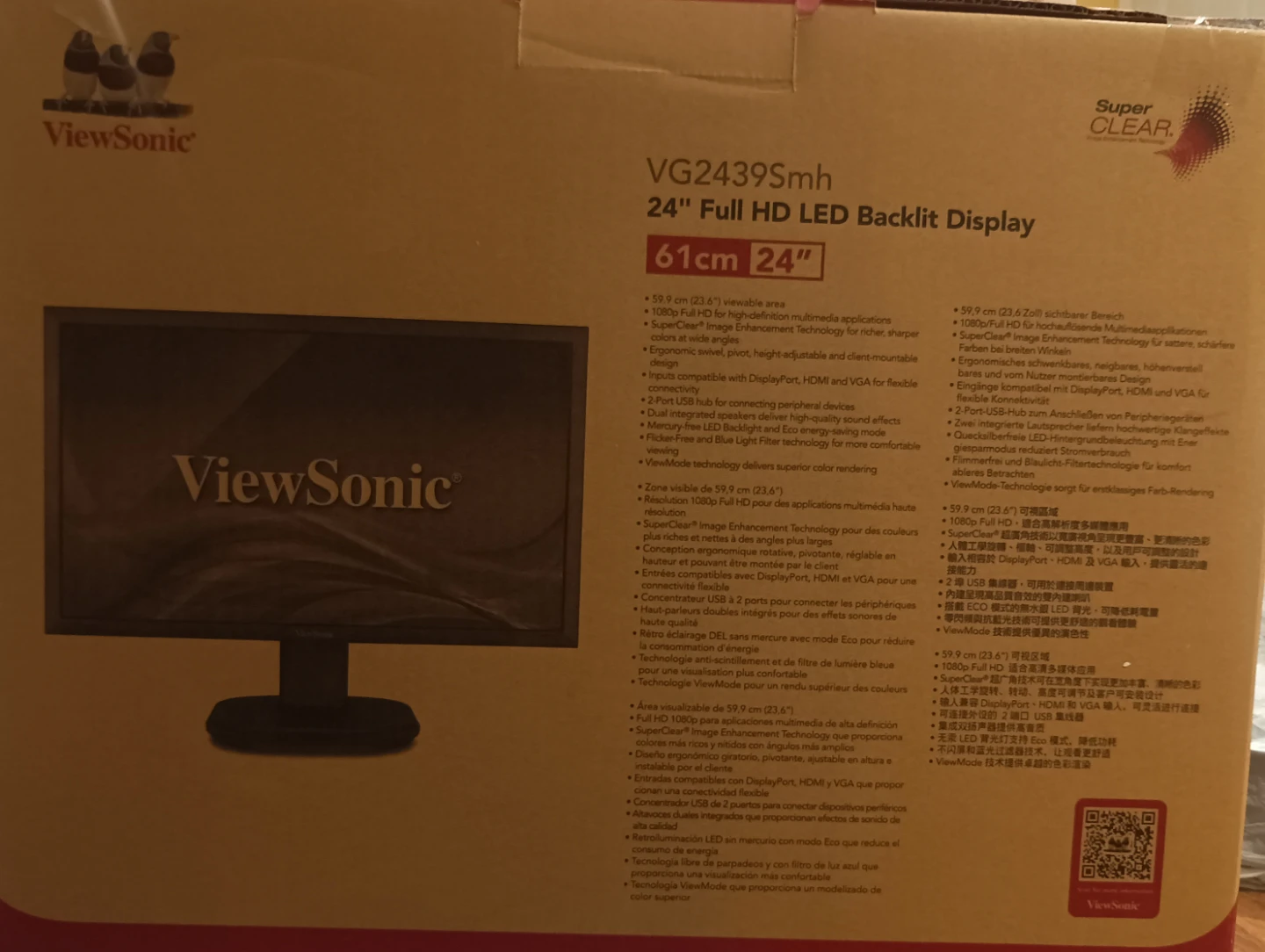 ViewSonic VG2439Smh 24" Full HD LED Monitor