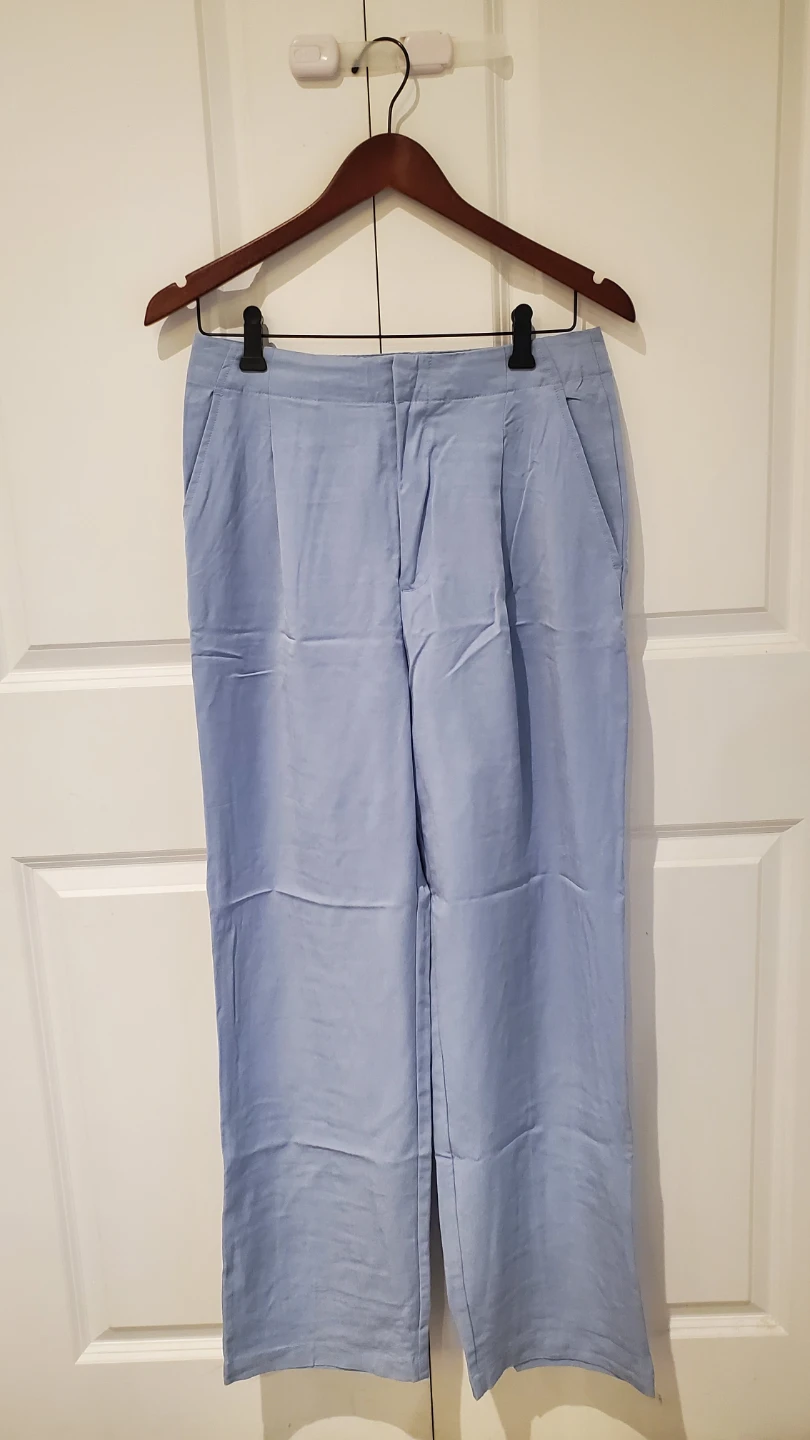 GAP Light Blue Wide Leg Pleated Pants