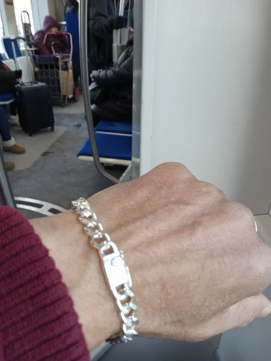 Silver Chain Bracelet and Engraved Ring Set - photo 5