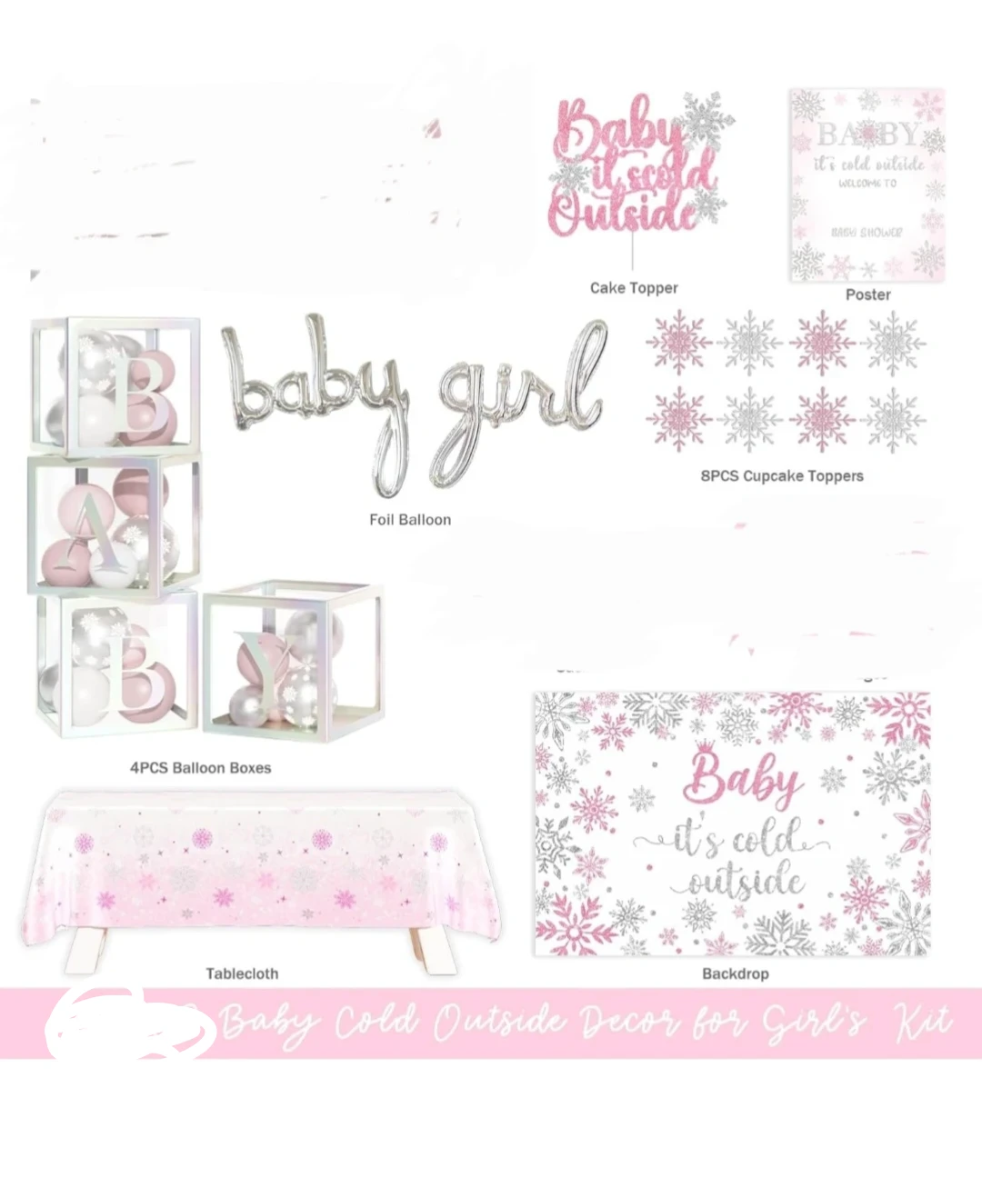 Baby It's Cold Outside Baby Shower Decor Kit - photo 2