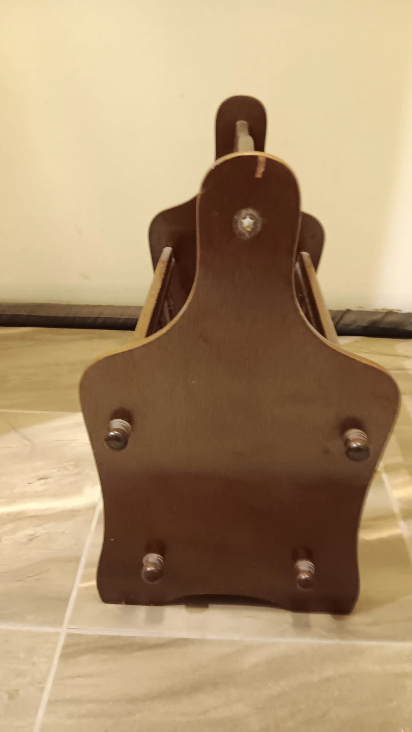 Vintage Solid Wood Magazine Rack - photo 4