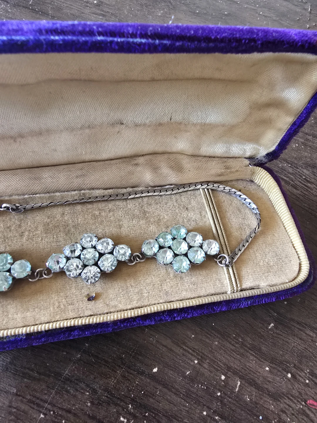 Vintage Rhinestone Bracelet with Box - photo 4