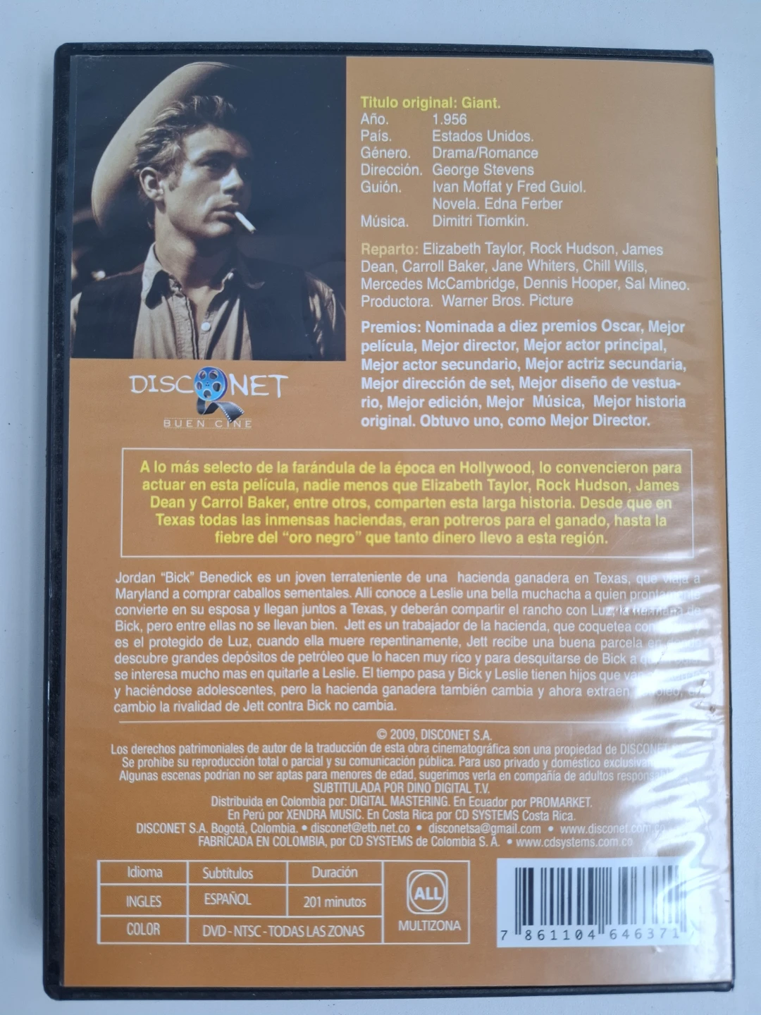 Giant (1956) DVD starring Elizabeth Taylor, James Dean - photo 3
