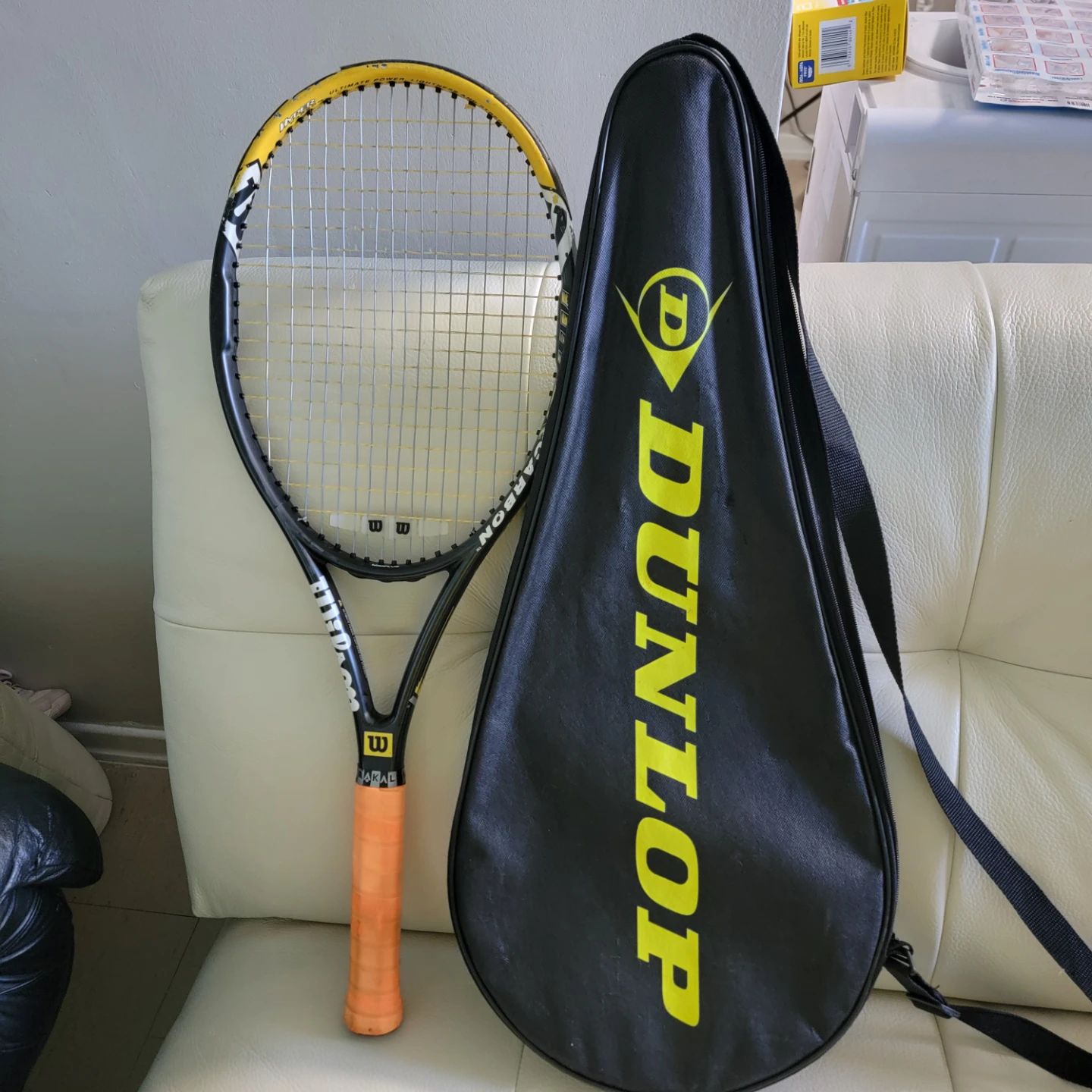 Wilson Hyper Carbon Tennis Racket with Dunlop Bag