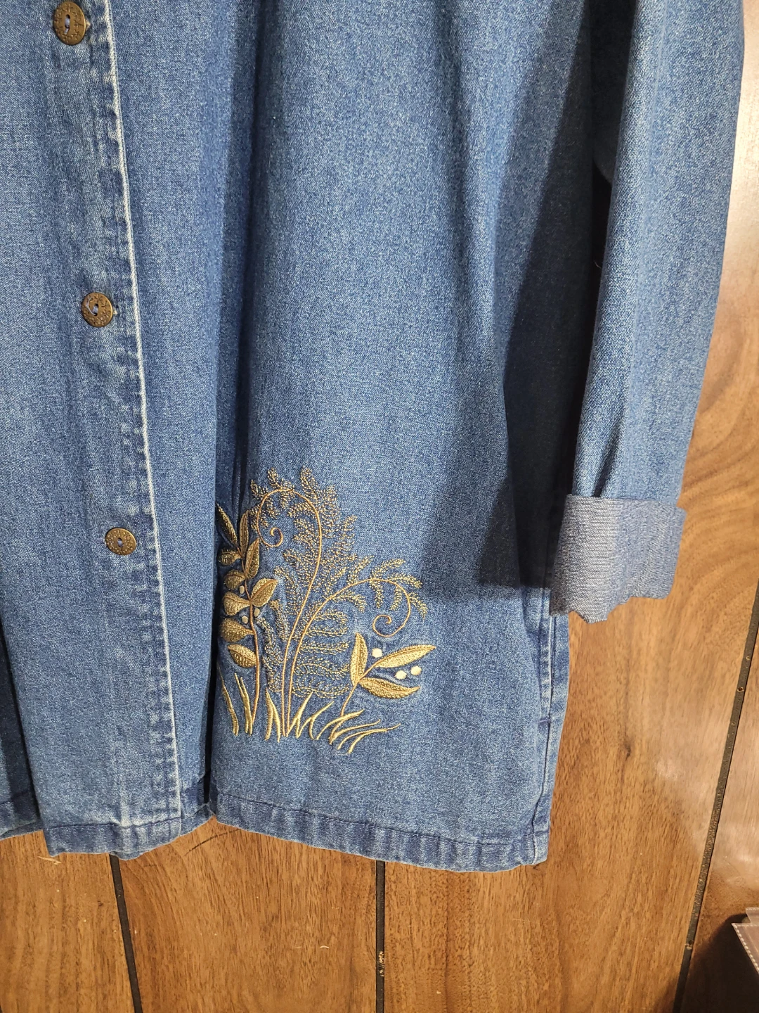 Tabi International Denim Shirt with Embroidery - photo 5