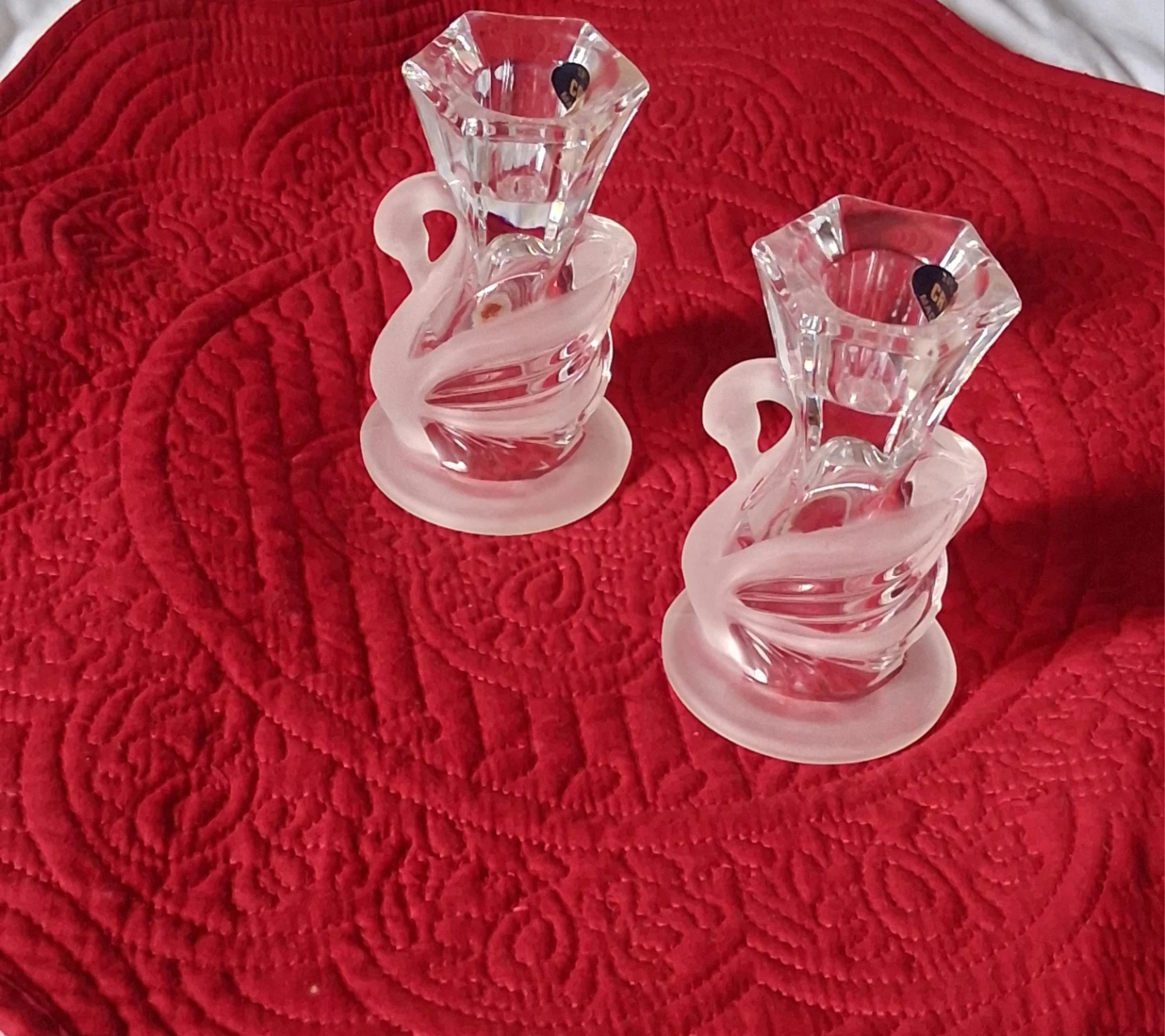 Crystal Candlestick Holders (Set of 2)