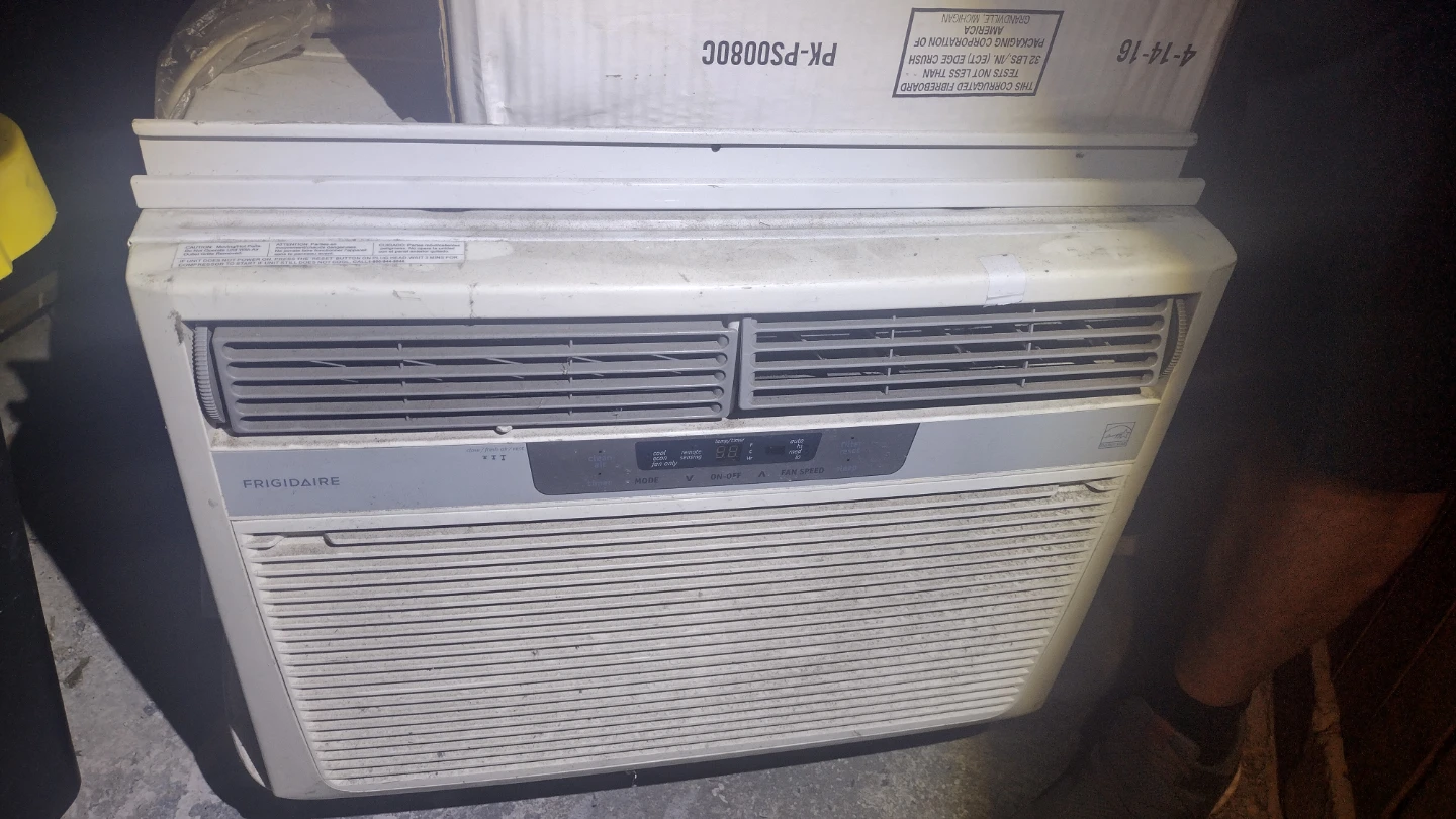 White Window Air Conditioner Unit