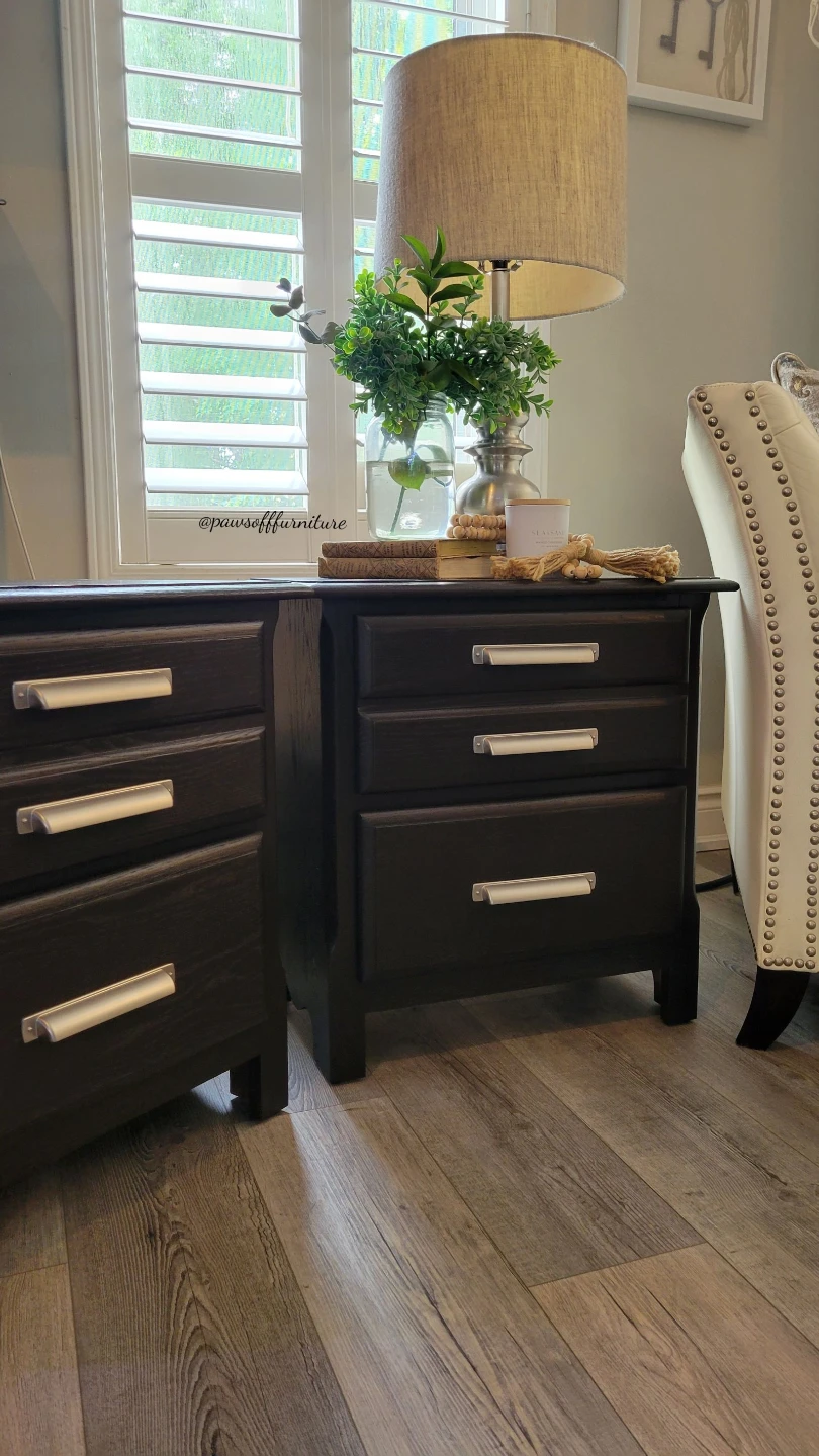 Dark Chocolate 2-Drawer Nightstand Set