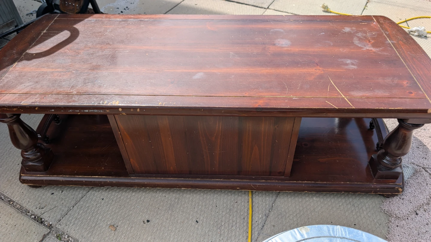 Wooden Coffee Table with Cabinet Storage - photo 3