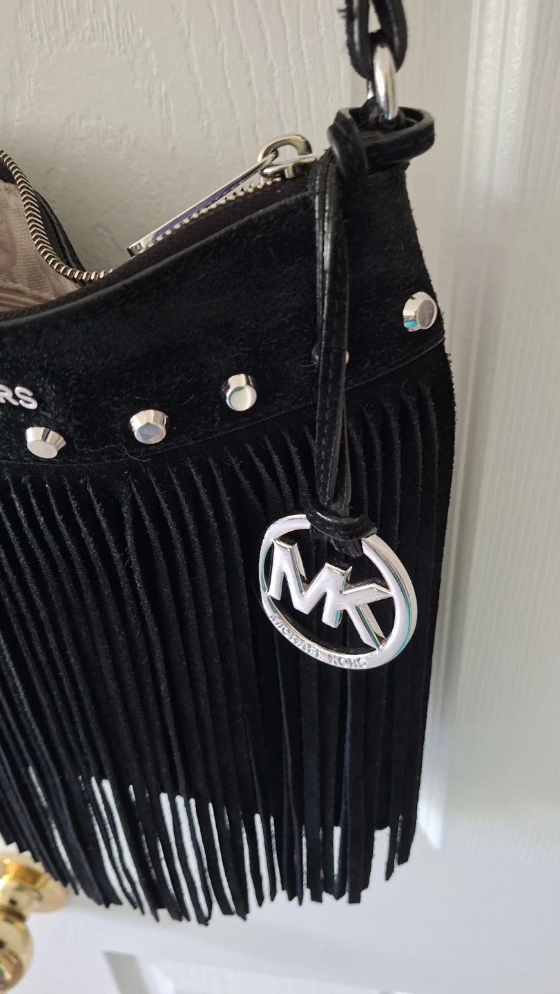 Michael Kors Black Suede Fringe Crossbody Bag - photo 2