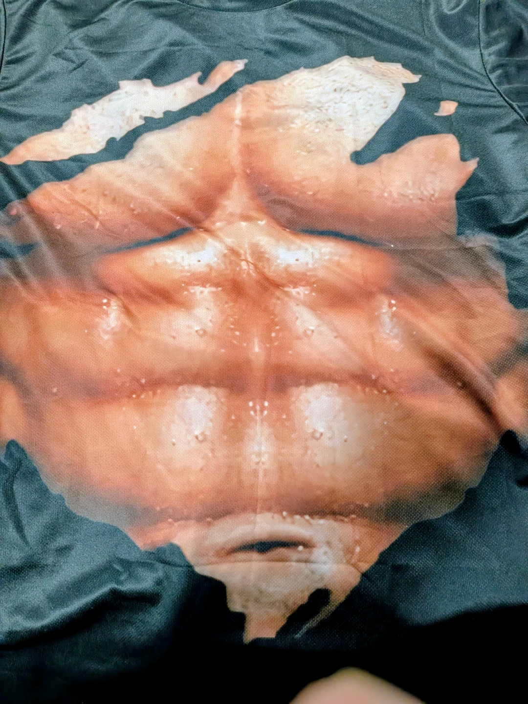 Black T-  Shirt For Men / Teens With Torn  Muscularr 3D Design.